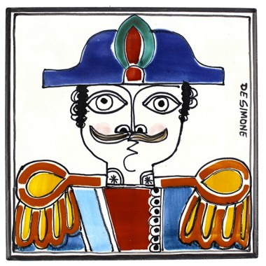 Piastrella siciliana Carabiniere Ceramiche De Simone Folk PI297FK-06G Piastrella siciliana Carabiniere Ceramiche De Simone Folk PI297FK-06G